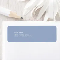 Dusty Blue Modern Minimalist Wedding Label