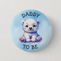 Daddy to be | Arctic Animals Winter Baby Shower Button