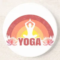 Sunshine Yoga Yogi Lotus Flower Coaster