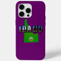 Idaho Map, Seal and Picture Text iPhone 15 Pro Max Case