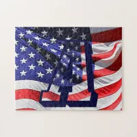 American Flag & Letter "A" Photo Puzzle