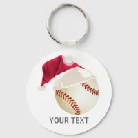 baseball christmas keychain