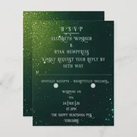 Elegant Sparkle Wedding  RSVP Card