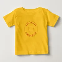 Editable Made in Iowa Stamp of Approval Baby T-Shirt