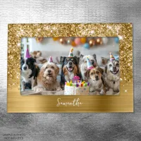 Glittery Gold Glam Name Magnetic Frame