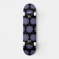 Pretty Colorful Purple Mandala Mystical Skateboard