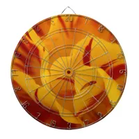 Elegant Floral Red and Gold Monsella Tulips Dart Board