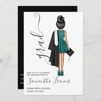 Elegant Girl Graduation Party Invit Invitation