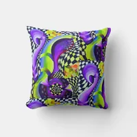 80 s Art Deco Geometric Pattern Throw Pillow