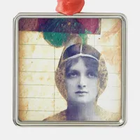 Vintage Woman Metal Ornament