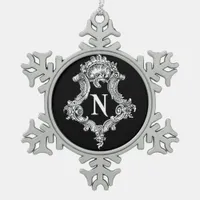 N Monogram Initial Ornament