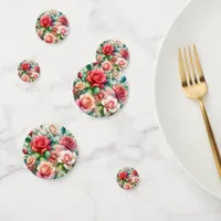 Whimsical Rose Pattern Confetti