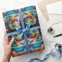 Funny Dinosaurs in Space & Dino Adventures Wrapping Paper