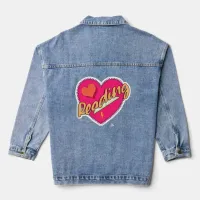 Reading Love Book Heart Motto Denim Jacket