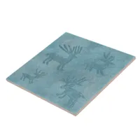 Southwest Winter Deer Ceramic Tile