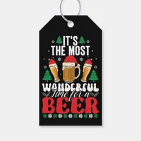 It's The Most Wonderful Time For A Beer Christmas Gift Tags