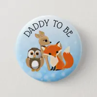 Woodland Creatures  Dad to be Baby Shower Button