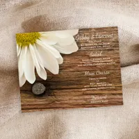 White Daisy and Barn Wood Ranch Wedding Menu