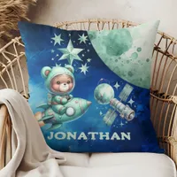 Two the Moon Throw Pillow