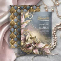 Sweet 16 Masquerade Rose Gold ID1032 Invitation