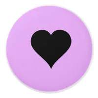 Goth Pink and Black Heart Design Ceramic Knob