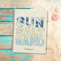 Sun Salt Sand Personalized Spiral Notebook