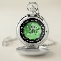 Elegant 20th Emerald Wedding Anniversary Pocket Watch