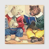 Vintage Reading Bear Magnet