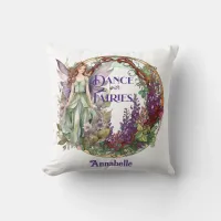 Dance with Fairies Throw Pillow