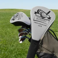 Customizable Golf Player Name with Club Name Golf Head Cover