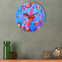 Ethereal Jellyfish Dance Large Clock