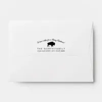 Buffalo Plaid Warm Wishes Black & White ID603 Envelope