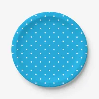 Simple & Classy White Spots on Baby Blue Paper Plates