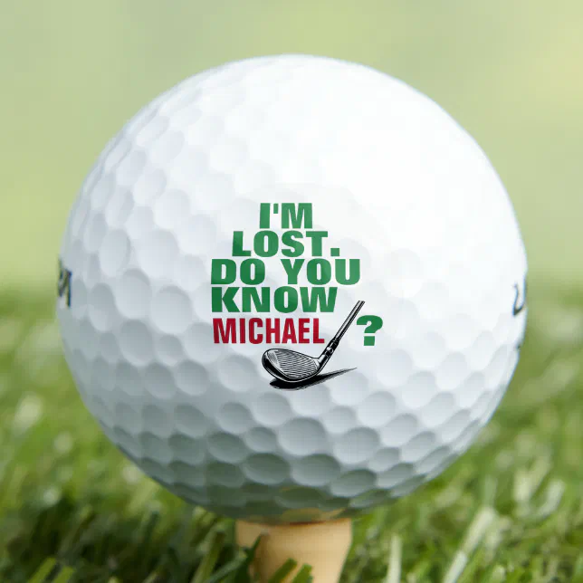 golfer lost-ball Custom Name Father's Day Golf Balls