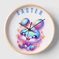 Cute bunny Happy Easter | Clock