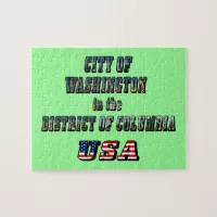 City of Washington in the District of Columbia USA Jigsaw Puzzle