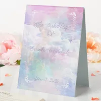 Dreamy Clouds and Stars Wedding Table Tent Sign