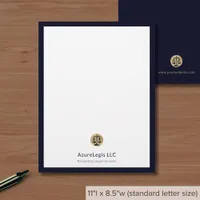 Executive Law Firm Letterhead with Justice Scales