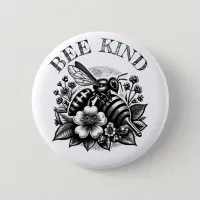 Bee Kind | 'Vintage Honey and Flowers Quote Button