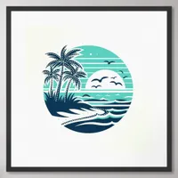 Coastal Vector Art Framed Art