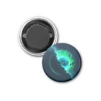 Emerald Lunar Core Cracking Open DALL-E AI Art Magnet