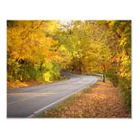 Curvy Road in Fall  Photo Print