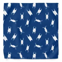 Shark Egg Case Navy Blue and White Pattern Bandana