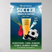 Bar Soccer Event add logo Poster