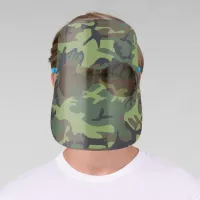 Camo Green Camouflage Design Face Shield