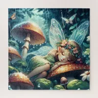 Ethereal Fairy Sleeping on a Mushroom Jigsaw Puzzle