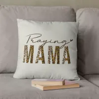 Praying Mama Leopard Throw Pillow