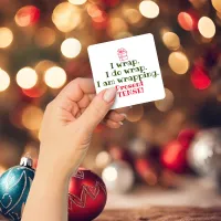 Funny Christmas Pun | Holiday Grammar Humor Square Sticker