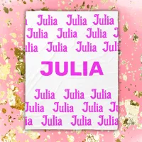 Personalized Girl Name in Pink |  Fleece Blanket