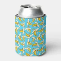 Trendy Peeled Bananas Pop Art Patterned Can Cooler